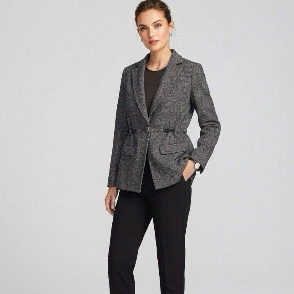 White House Black Market Blazer Jacket Sz XXSP Workwear Dark Academia Preppy